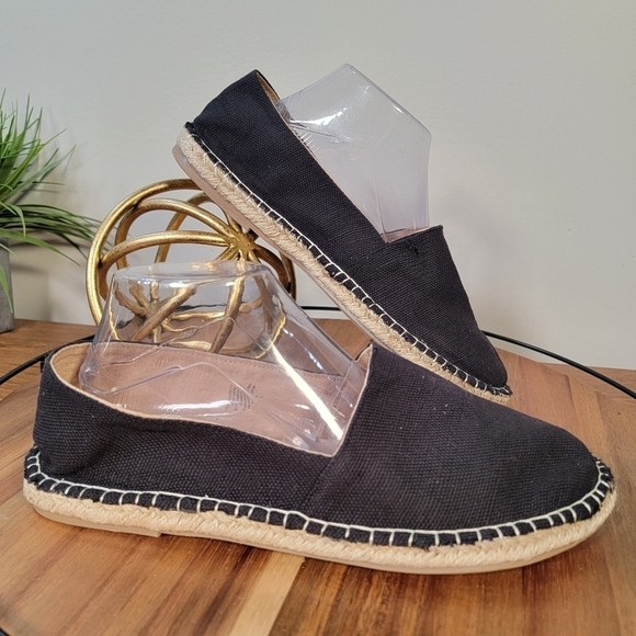 Old Navy Black Jack Espadrilles Canvas Flats Summer Vacation Size 11 - Picture 4 of 16